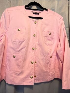 J. Crew Louisa Lady Jacket with Gold Snap Buttons in Cupcake Blush - NWOT